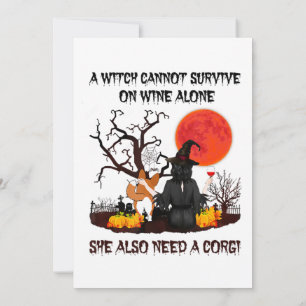 Corgi Dabbing Witch Pumpkin Rolig hund Halloween