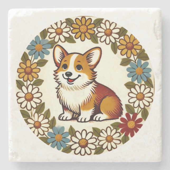Corgi Daisy Stenunderlägg (Framsidan)