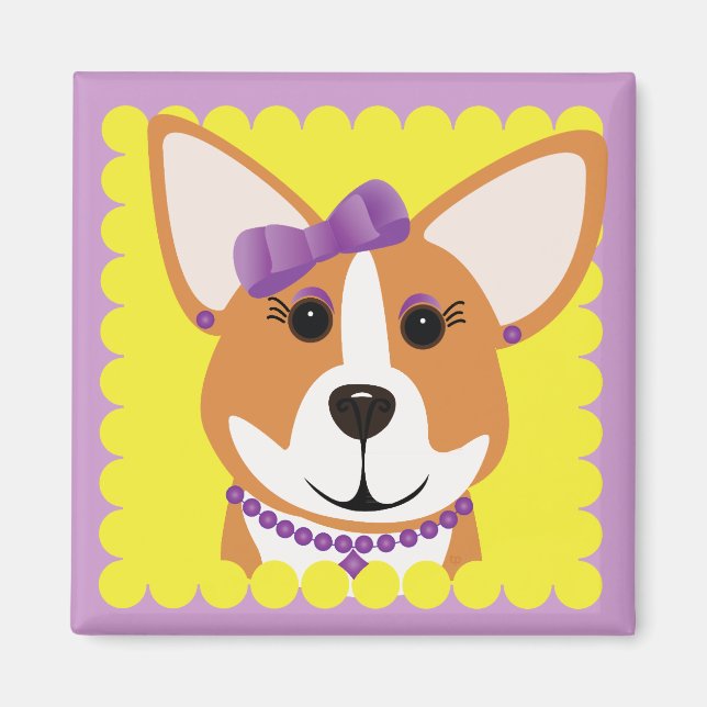 Corgi Dam Magnet (Framsidan)