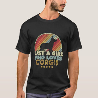 Corgi Design Retro är bara en flicka som Kärlek Co T Shirt