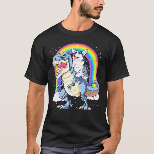 Corgi Dinosaur Lgbt Pride T Shirt (Framsida)
