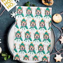 Corgi Dog Breed Christmas Kökshandduk