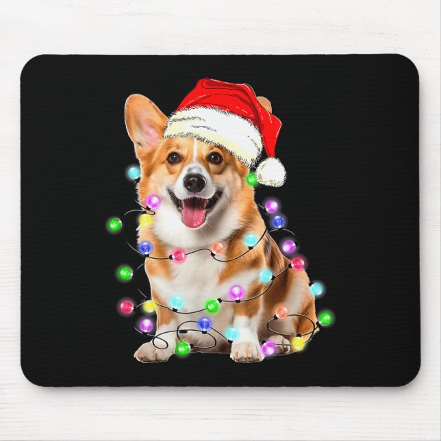 Corgi Dog Christmas Lights Pajama Funny  Musmatta (Framsidan)