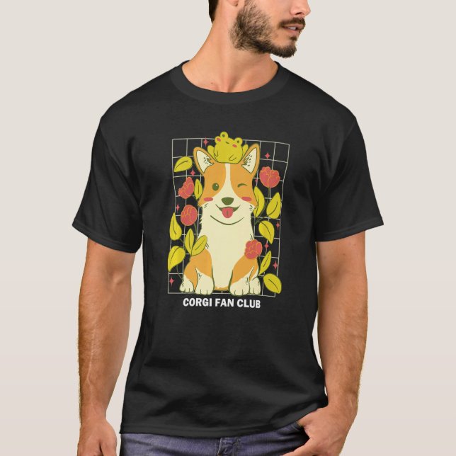 Corgi Dog Cute Playful Puppy Mom Mama Lover Premiu T Shirt (Framsida)