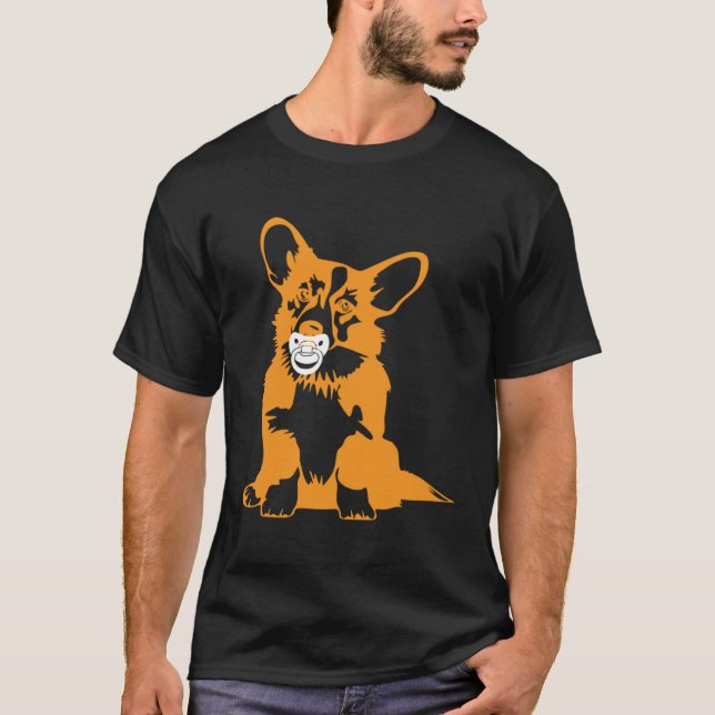 Corgi dog mom Corgi dad  1 T Shirt (Framsida)