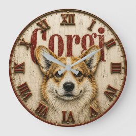 Corgi Dog Stor Klocka