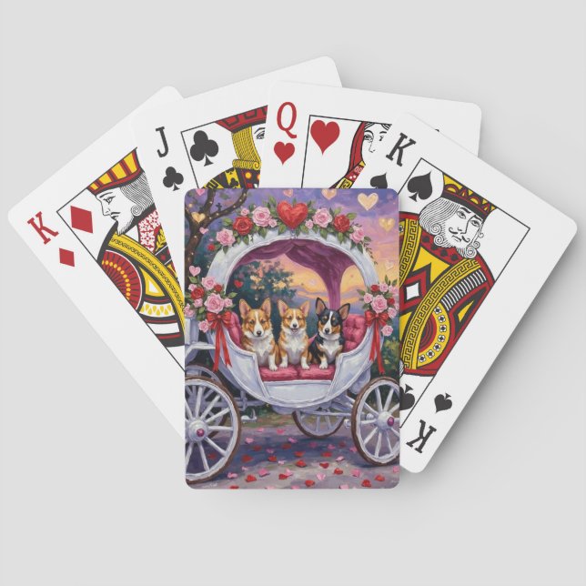 Corgi Dog Valentine's Day  Casinokort (Baksidan)