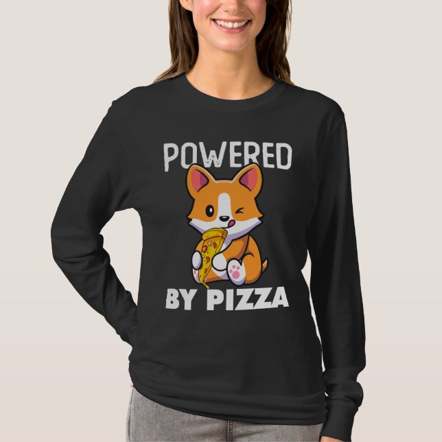 Corgi Eating Pizza Funny Corgi Pizza 88 T Shirt (Framsida)