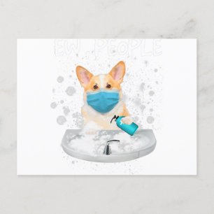 Corgi Ew People Rolig hund Tvättar Händer under Fa Vykort
