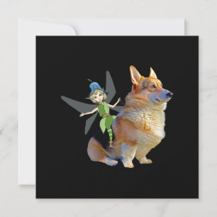 Corgi & Fairy - Funny Pembroke Welsh Corgi Inbjudningar