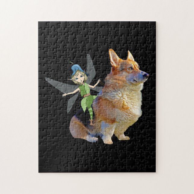 Corgi & Fairy - Funny Pembroke Welsh Corgi Pussel (Vertikal)