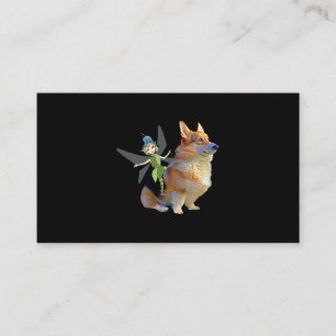 Corgi & Fairy - Funny Pembroke Welsh Corgi Visitkort