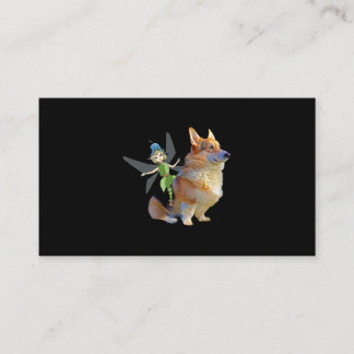 Corgi & Fairy - Funny Pembroke Welsh Corgi Visitkort