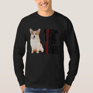 Corgi Fantastisk Loving Strong Lycklig Selfless Gr T Shirt
