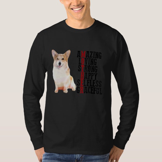 Corgi Fantastisk Loving Strong Lycklig Selfless Gr T Shirt (Framsida)