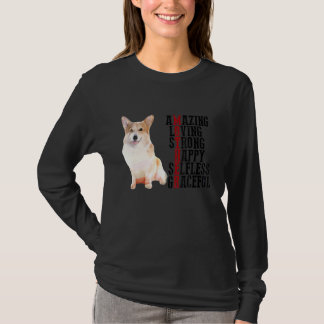 Corgi Fantastisk Loving Strong Lycklig Selfless Gr T Shirt