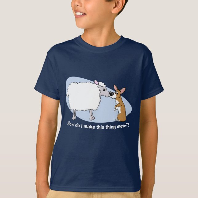Corgi- & fårbarns TShirt Tröja (Framsida)