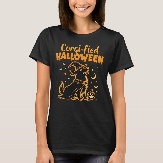 Corgi-fied Halloween T Shirt (Framsida)