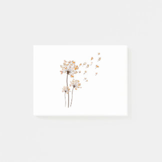 Corgi Flower Fly Dandelion Cute Hund älskare Post-it Block