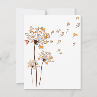 Corgi Flower Fly Dandelion Shirt Cute Dog Lover Inbjudningar