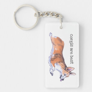 Corgi-flygfärgsmålning Nyckelring