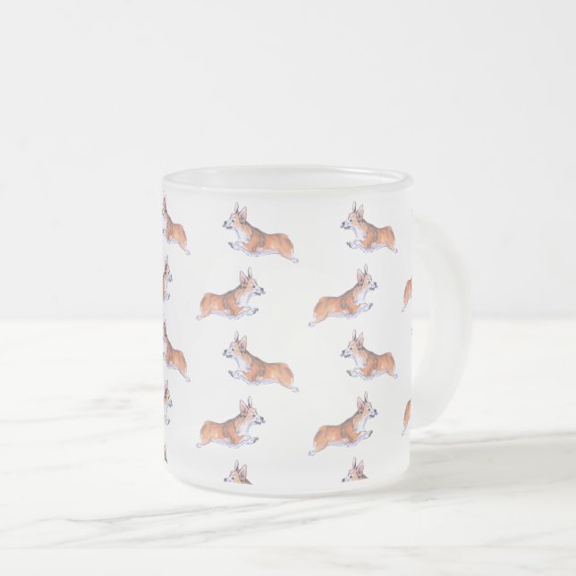 Corgi-flygtid i mönster frostad glasmugg (Framsida höger)