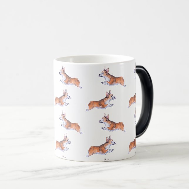 Corgi-flygtid i mönster magisk mugg (Framsida höger)