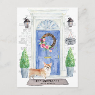 Corgi Flytta Announement Postcard Vykort