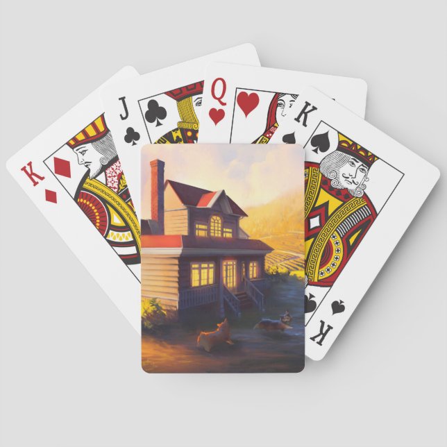 Corgi Fodral-filer uppspelningskort Casinokort (Baksidan)