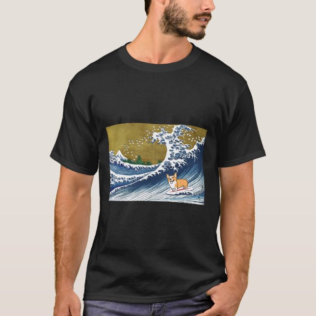 Corgi För Corgi Bak Hund T Shirt (Framsida)