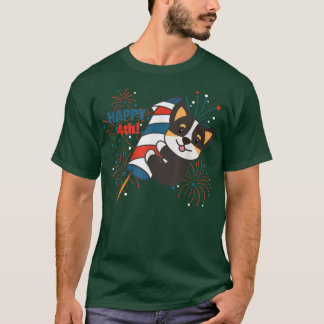Corgi för den fjärde juli-fyrverkeribarn  t shirt