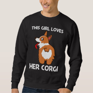 Corgi for Girls Kids Pet Hund Animal Doggy Owner Lång Ärmad Tröja
