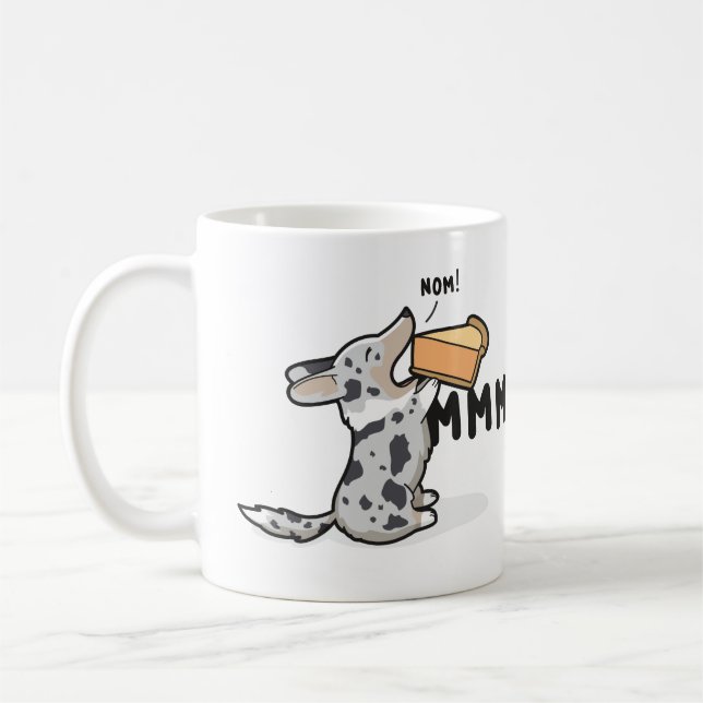 … Corgi för paj Mmm [blåttmerlekoftan] Kaffemugg (Vänster)