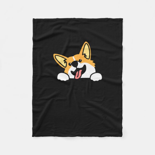 Corgi Funny Elements Of Hapness Corgi Dog Lover  Fleecefilt (Framsidan)