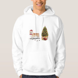 Corgi Funny jul Hund med Träd Hoodie