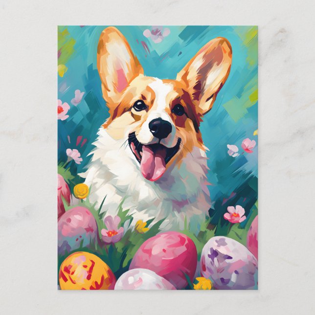 Corgi Glad påsk Vykort (Framsida)