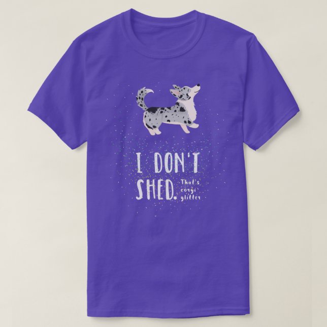 Corgi Glitter Cardigan Welsh Corgi T Shirt (Design framsida)