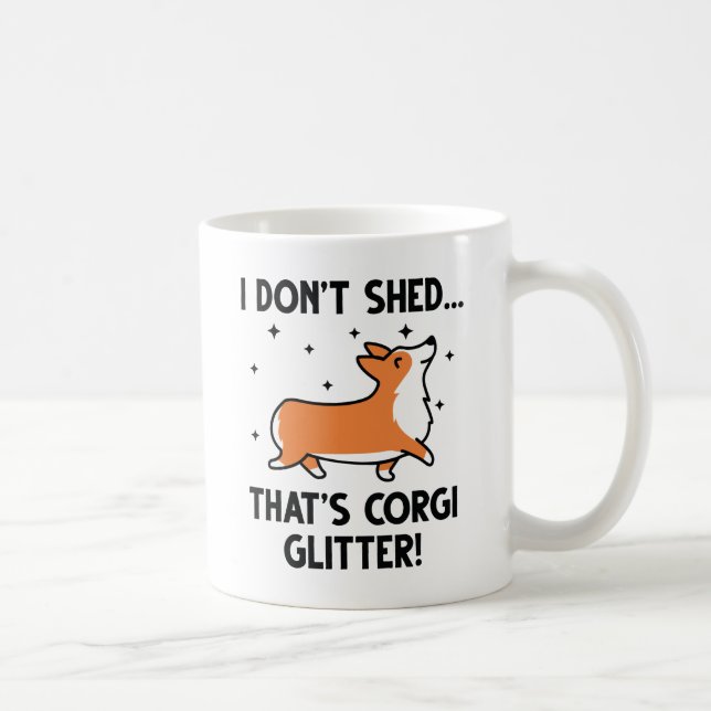 Corgi Glitter Kaffemugg (Höger)
