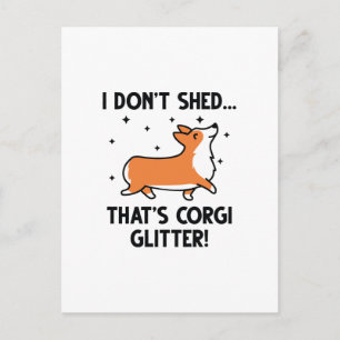 Corgi Glitter Vykort