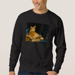 Corgi Grande Odalisque Parodi Klassisk Målning D Lång Ärmad Tröja