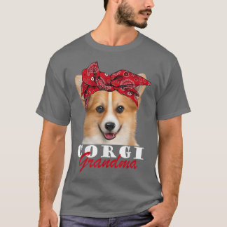 Corgi Grandma Cute Corgi Dog Bandana  T Shirt