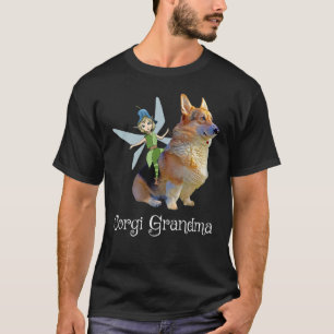 Corgi Grandma Pembroke Welsh Corgi & Fairy Retro D T Shirt