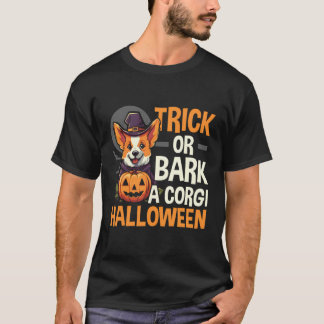 Corgi Halloween Bus eller godis Spooky Welsh Corgi T Shirt