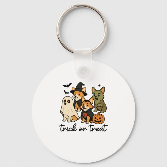 corgi halloween costume nyckelring (Framsida)