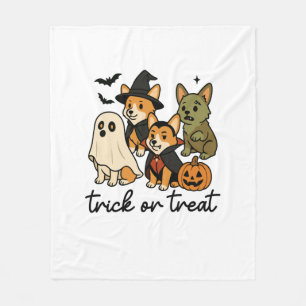 corgi halloween dräkt fleecefilt