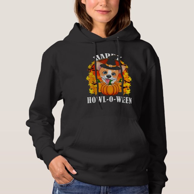 Corgi Halloween för Hundar 1240 T Shirt (Framsida)