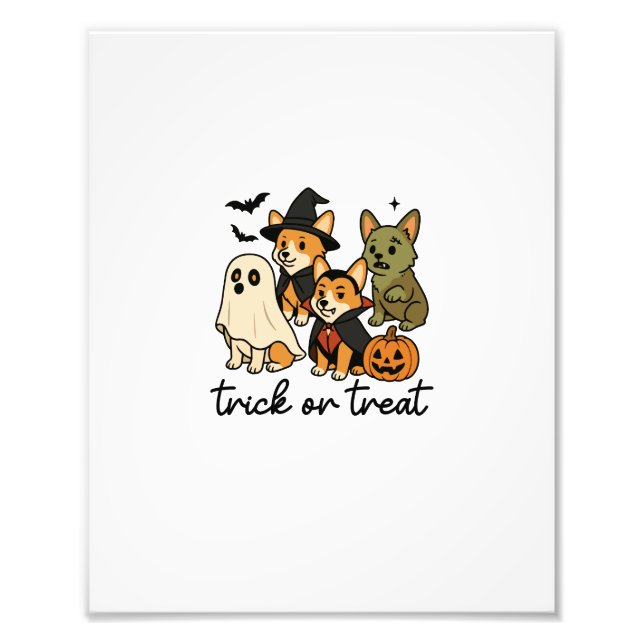 corgi halloween kostym  fototryck (Framsidan)