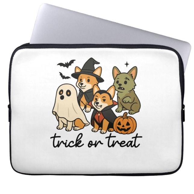 corgi halloween kostym  laptop fodral (Framsidan)
