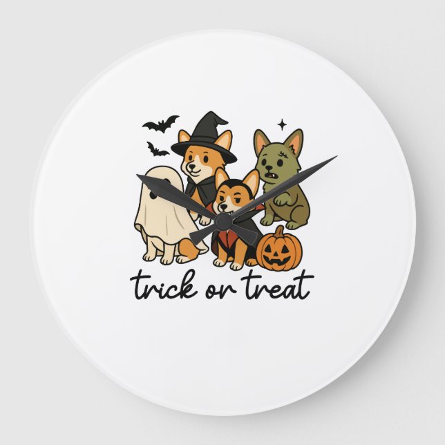 corgi halloween kostym  stor klocka (Framsida)