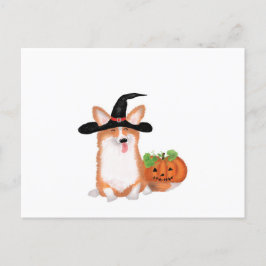 Corgi Halloween-vykort Vykort